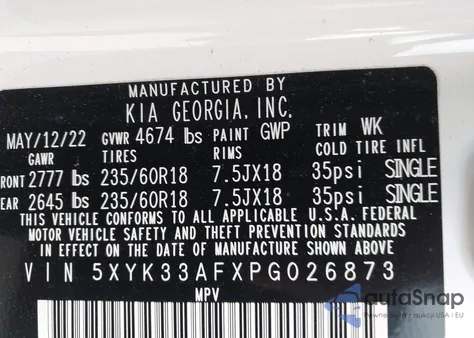 2023 Kia Sportage Ex z USA, uszkodzony, nr VIN 5XYK33AFXPG026873